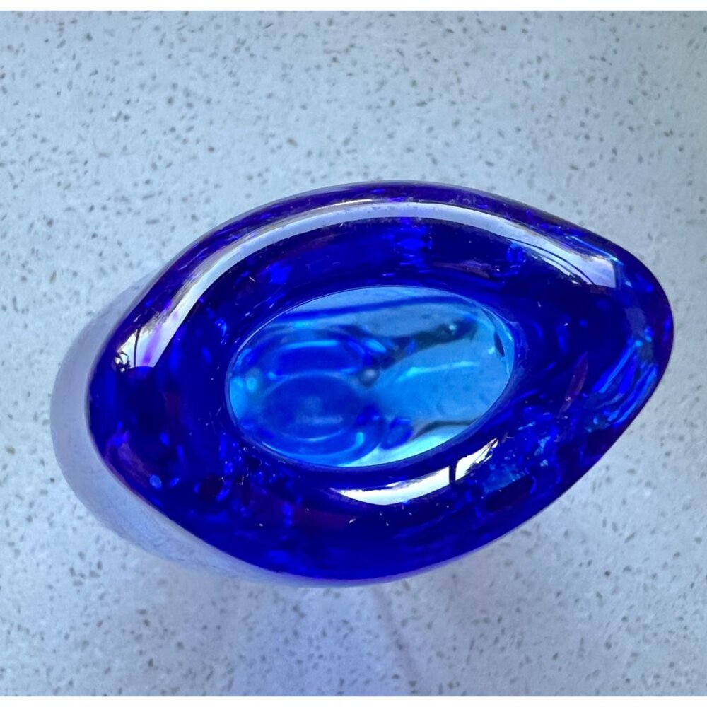 Skrdlovice Blown Glass Vase Milena Veliskova & Maria Stahlikov 6.75” MCM READ - Picture 6 of 13